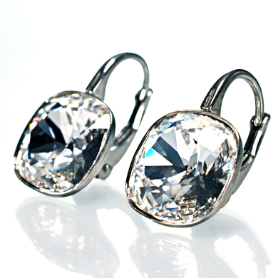 925 Sterling Silver Earrings with Crystals of Swarovski (KA447010C), Crystal, Swarovski
