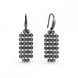 925 Sterling Silver Earrings with Silver Night Crystals of Swarovski (KWMESH2SN)