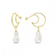 925 Sterling Silver Earrings with White Pearls of Swarovski (KG584316W)