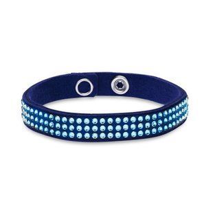 Браслет с алькантары с Аквамаринами Swarovski (BNTEXC3NAQ), Аквамарин, Swarovski