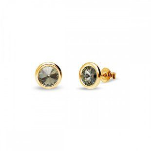 Серьги гвоздики с серебра 925 пробы с Бриллиантовыми Александритами Swarovski (KRG1122SS29BD), Александрит, Swarovski