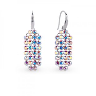 Серьги из серебра 925 пробы с Опалами Swarovski (KWMESH2AB), Опал, Swarovski