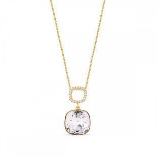 Кулон з ланцюжком з срібла 925 проби з Фіанітом Swarovski (NCG447012C), Фіаніт, Swarovski
