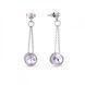 Серьги с серебра 925 пробы с Фианитами Swarovski (KWR1122SS29C)