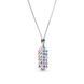 Кулон з ланцюжком з срібла 925 проби з Опалами Swarovski (N1MESH2AB)