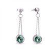 Серьги с серебра 925 пробы с Оливинами Swarovski (KWR1122SS29CH)