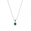 925 Sterling Silver Pendant with Chain with Emerald of Swarovski (N1122SS29EM)