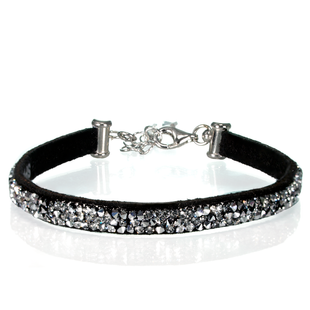 Браслет на Алькантаре с Фианитами Swarovski (BTRK1CZC), Фианит, Swarovski