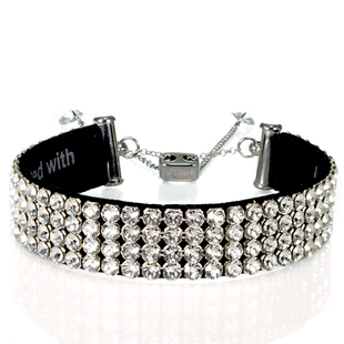 Браслет на Алькантарі з Фіанітами Swarovski (BSLMESH4CZC), Фіаніт, Swarovski