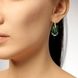 925 Sterling Silver Earrings with Emerald Crystals of Swarovski (KS650822EMSG), Emerald, Swarovski