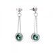 Серьги с серебра 925 пробы с Оливинами Swarovski (KWR1122SS29CH)