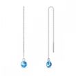 925 Sterling Silver Earrings with Aquamarine Crystals of Swarovski (KWK1122SS29AQ)