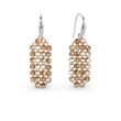 925 Sterling Silver Earrings with Golden Shadow Crystals of Swarovski (KWMESH2GS1)
