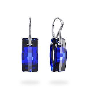 Сережки з срібла 925 проби з Сапфірами Swarovski (4260660157), Сапфір, Swarovski
