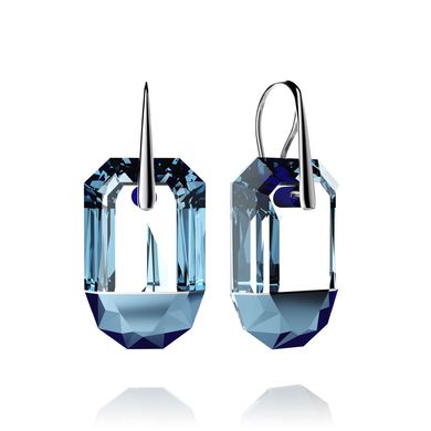 925 Sterling Silver Earrings with Aquamarine Crystals of Swarovski (KS650822AQMB), Aquamarine, Swarovski