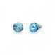 925 Sterling Silver Studs with Aquamarine Crystals of Swarovski (K1122SS39AQ)