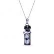 925 Sterling Silver Pendant with Chain with Silver Night Crystals of Swarovski (NP6696SN)