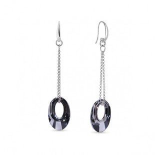 Серьги с серебра 925 пробы с Александритами Swarovski (KW6040SN), Александрит, Swarovski