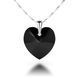 Кулон з ланцюжком з срібла 925 проби з Оніксом Swarovski (WO620218J)