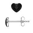 Серьги гвоздики из серебра 925 пробы с Ониксами Swarovski (K2808J), Оникс, Swarovski