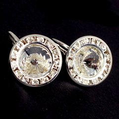 Silver earrings. Swarovski Crystal. Article 11625-C, Crystal, Swarovski