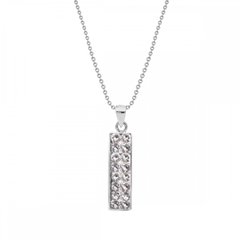 925 Sterling Silver Pendant with Chain with Crystals of Swarovski (NFMP1C), Crystal, Swarovski