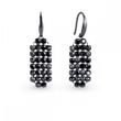 925 Sterling Silver Earrings with Hematite Crystals of Swarovski (KWMESH2H)