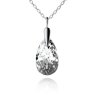 Кулон с цепочкой с серебра 925 пробы с Фианитом Swarovski (64617-C), Swarovski