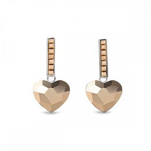 Сережки з срібла 925 проби з Золотистими Оніксами Swarovski (KSQ2808RG), Онікс, Swarovski