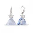 925 Sterling Silver Earrings with Blue Shade Crystals of Swarovski (KW6628BLS)
