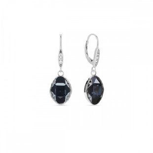 Серьги из серебра 925 пробы с Графитами Swarovski (KAC492614GTCH), Александрит, Фианит, Swarovski