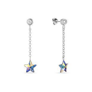 925 Sterling Silver Earrings with Aurora Borealis Crystals of Swarovski (KCROLO2816AB), Aurora Borealis (АВ), Swarovski