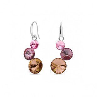 Серьги из серебра 925 пробы с кристаллами Swarovski (KW11223R), Шпинель, Swarovski