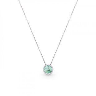 Кулон з ланцюжком з срібла 925 проби з Оливіном Swarovski (NR1122SS29CH), Оливін, Swarovski
