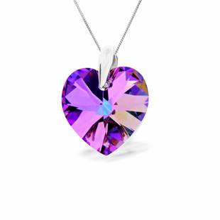 925 Sterling Silver Pendant with Chain with Vitrail Light Crystal of Swarovski (WO620218VL), Vitrail Medium, Swarovski