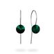 925 Sterling Silver Earrings with Emeralds of Swarovski (61616-EM), Emerald, Swarovski