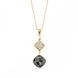 925 Sterling Silver Pendant with Chain with Silver Night Crystal of Swarovski (NGPAV447010SN)
