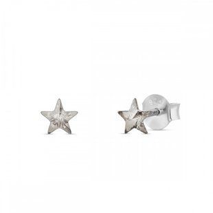 Серьги гвоздики с серебра 925 пробы с Фианитами Swarovski (K47455SS), Фианит, Swarovski