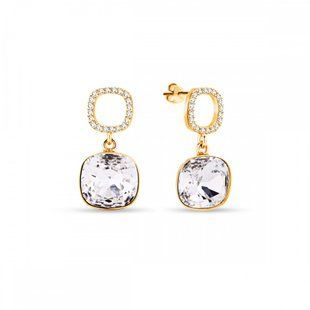 Сережки зі срібла 925 проби з Фіанітами Swarovski (KCG447010C), Фіаніт, Swarovski