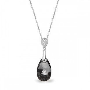 Кулон з ланцюжком з срібла 925 проби з Олександритом Swarovski (N610616SN), Олександрит, Фіаніт, Swarovski