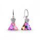 Сережки зі срібла 925 проби з Світлими Аметистами Swarovski (KW6628VL)