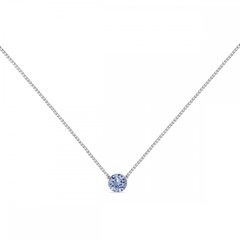 925 Sterling Silver Pendant with Chain with Light Sapphire Crystal of Swarovski (N1088PP31LS-L), Sapphire, Swarovski