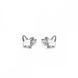 Серьги гвоздики с серебра 925 пробы с Фианитами Swarovski (K28548C)