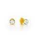 925 Sterling Silver Gold-Platted Studs with Crystals of Swarovski (KG1088PP31C)