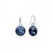 Сережки зі срібла 925 проби з Темний Сапфір Swarovski (KW112212DB)