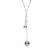 925 Sterling Silver Necklace with Light Grey Pearls of Swarovski (NK581012LG)