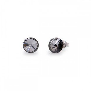 Серьги гвоздики с серебра 925 пробы с Александритами Swarovski (K1122SS39SN), Александрит, Swarovski