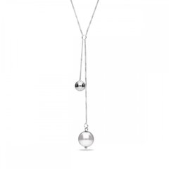 925 Sterling Silver Necklace with White Pearl of Swarovski (NK581012W), Pearl, Swarovski