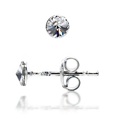 Сережки зі срібла 925 проби з Фіанітами Swarovski (69614-C), Фіаніт, Swarovski