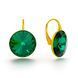 925 Sterling Silver Gold-Plated Earrings with Emerald Crystals of Swarovski (KAG112214EM)